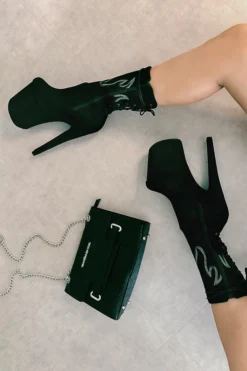 Hella Heels HellGirl 8inch Boots - Black/Mint Shoes