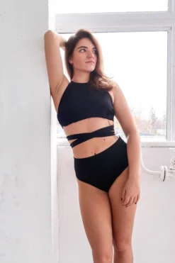 REV ACTIV Second Skin High Waist Shorts - Black All Pole Wear