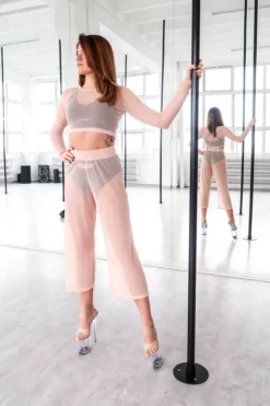 REV ACTIV Mesh Flow Pants - Beige Loungewear Bottoms