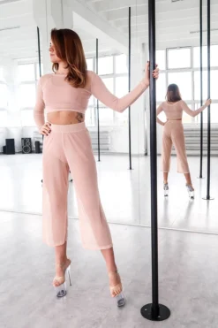 REV ACTIV Mesh Flow Pants - Beige Loungewear Bottoms