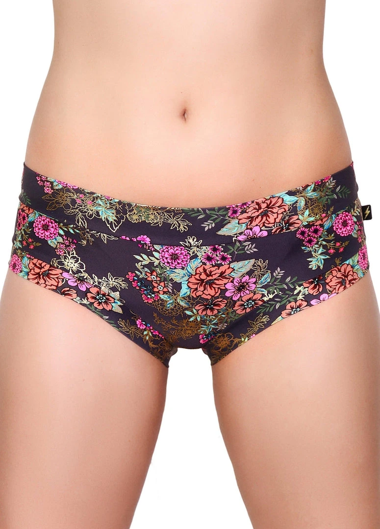 Cleo The Hurricane Gunmetal Garden Hot Pants