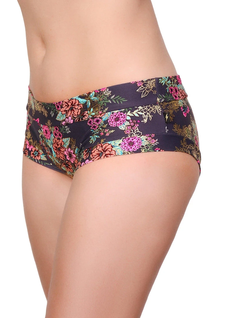 Cleo The Hurricane Gunmetal Garden Hot Pants