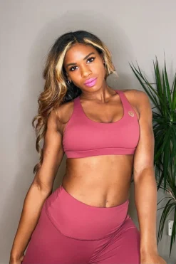 Olra Activewear Sports Bra - Desert Rose All Pole Wear