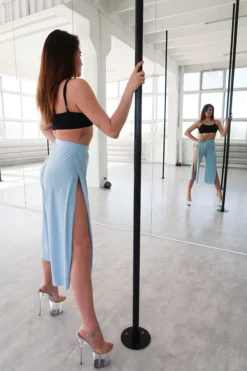 REV ACTIV Sensual Flow Pants (with Leg Slit) - Baby Blue