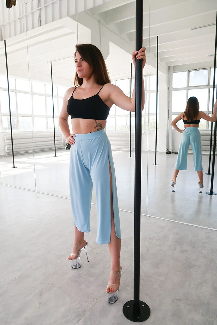 REV ACTIV Sensual Flow Pants (with Leg Slit) - Baby Blue