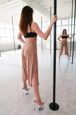 REV ACTIV Sensual Flow Pants (with Leg Slit) - Coffee Loungewear Bottoms