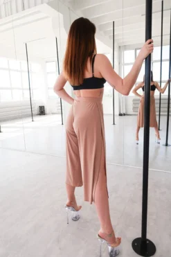 REV ACTIV Sensual Flow Pants (with Leg Slit) - Coffee Loungewear Bottoms