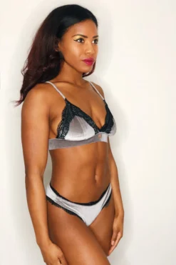 Shimmy & Sparkle Hong Kong Top - Silver Taupe All Pole Wear