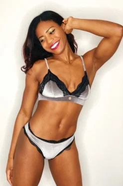 Shimmy & Sparkle Hong Kong Top - Silver Taupe All Pole Wear