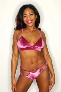 All Pole Wear Shimmy & Sparkle Manila Strappy Shorts - Dusty Pink