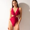 Shark Polewear Twist Bodysuit - Wine