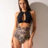 All Pole Wear Shark Polewear Sling Shorts - Leopard