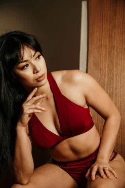 Tatiana Activewear Isla Top - Burgundy