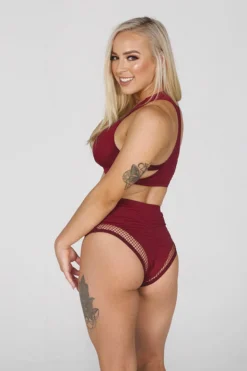 Tatiana Activewear Isla Shorts - Burgundy
