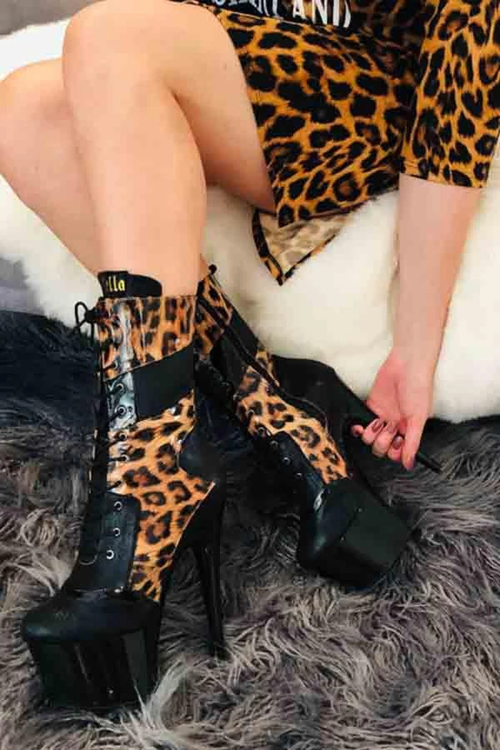 Shoes Hella Heels EmpireKicks 7inch Boots - Black