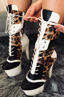 Hella Heels EmpireKicks 7inch Boots - White Shoes