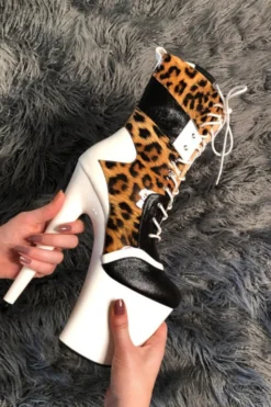 Hella Heels EmpireKicks 8inch Boots - White Shoes