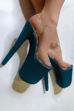 Shoes Hella Heels Classic Faux Suede 8inch Stilettos - Leonie