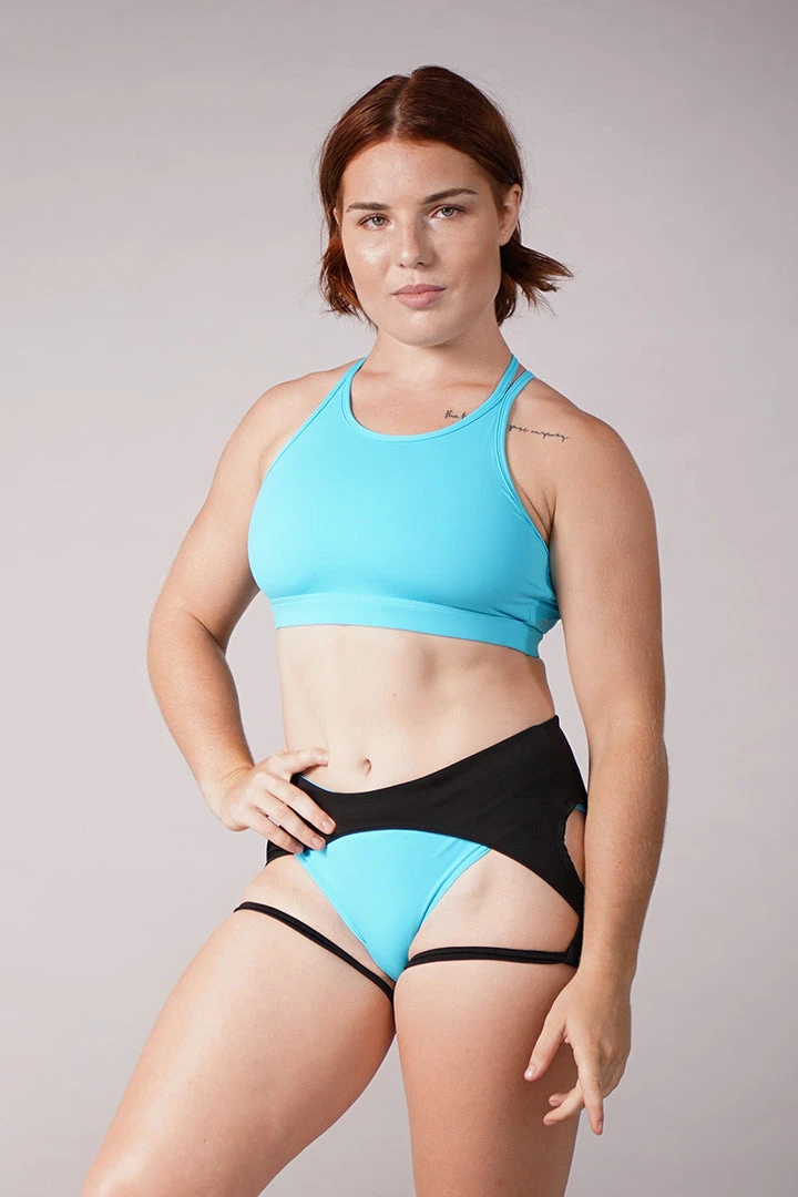Off The Pole Lifestyle Sports Bra - Bright Blue All Pole Wear