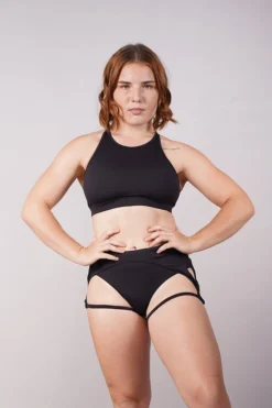 Off The Pole Lifestyle Sports Bra - Black All Pole Wear