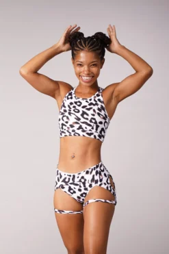 Off The Pole Lifestyle Sports Bra - Leopard All Pole Wear