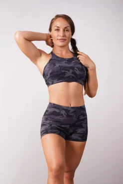Off The Pole Lifestyle Sports Bra - Black Camouflage