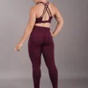Off The Pole Scrunch Butt Leggings - Burgundy