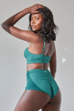 Lunalae High Waist Shorts - Recycled Emerald All Pole Wear