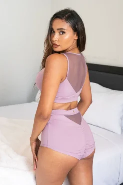 All Pole Wear Lunalae Addison High Waisted Bottoms - Recycled Mauve