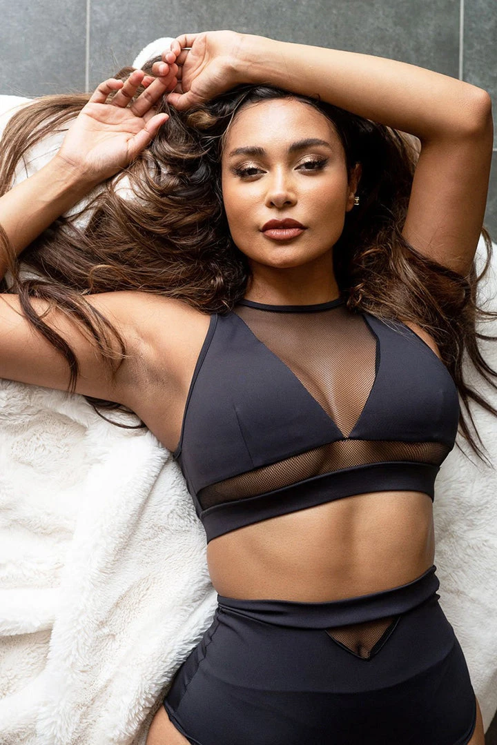 Lunalae Addison High Waisted Bottoms - Recycled Black