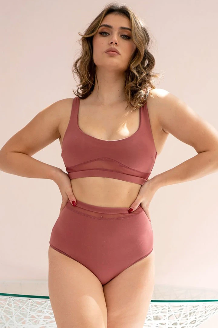 All Pole Wear Lunalae Dahlia Top - Recycled Dusty Rose