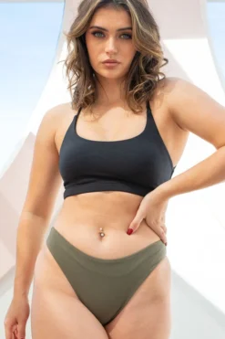 All Pole Wear Lunalae Basic Low Waist Shorts - Recycled Khaki