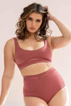 All Pole Wear Lunalae Dahlia Top - Recycled Dusty Rose