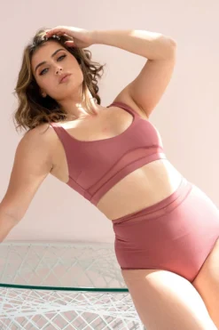 All Pole Wear Lunalae Dahlia Top - Recycled Dusty Rose