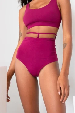 All Pole Wear Lunalae Kimmy High Waist Bottoms - Recycled Fuchsia