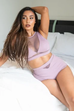 All Pole Wear Lunalae Addison High Waisted Bottoms - Recycled Mauve