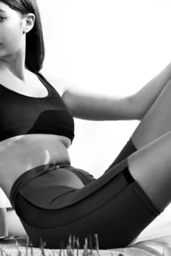 Hamade Activewear Mesh Side Cycling Shorts - Black