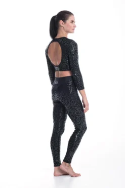 Paradise Chick Superhero Series Ultra Grip Leggings - Black Leopard