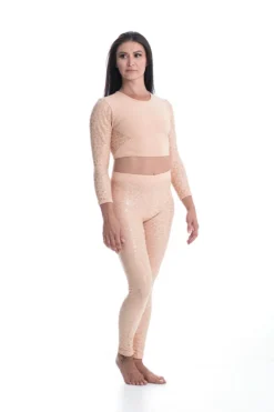 Paradise Chick Superhero Series Ultra Grip Leggings - Beige Leopard