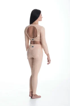 Paradise Chick Superhero Series Ultra Grip Leggings - Beige Leopard