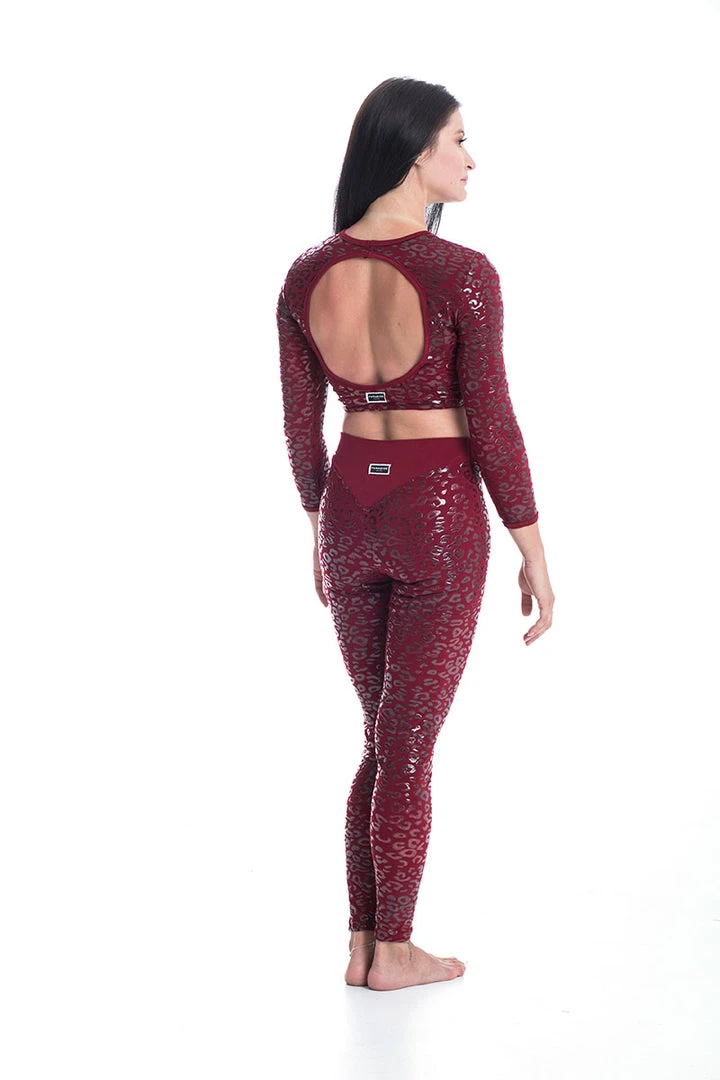 Paradise Chick Superhero Series Ultra Grip Crop Top - Cherry Leopard All Pole Wear