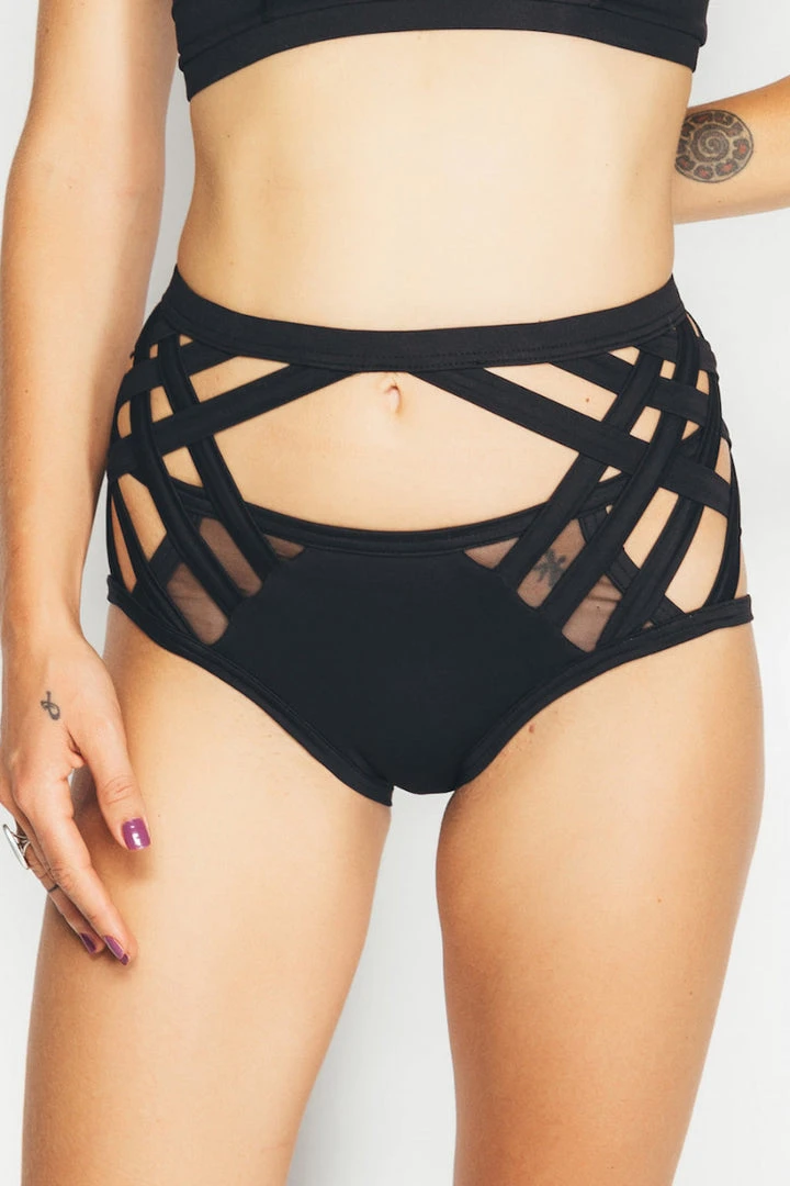 All Pole Wear MilaKrasna Bisera Bottoms - Black