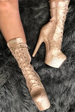 Shoes Hella Heels Milksnake Boots - 7inch