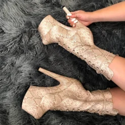 Shoes Hella Heels Milksnake Boots - 7inch