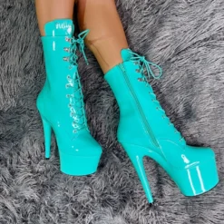 Hella Heels LipKit 7inch Boots - Minted Shoes