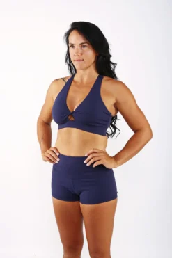 Off The Pole Keyhole Sports Bra - Navy Blue All Pole Wear