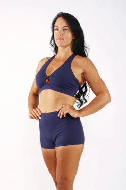 Off The Pole Keyhole Sports Bra - Navy Blue All Pole Wear
