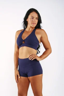 Off The Pole Keyhole Sports Bra - Navy Blue All Pole Wear
