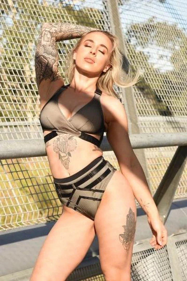 Tatiana Activewear Yuki Top - Black Mesh All Pole Wear