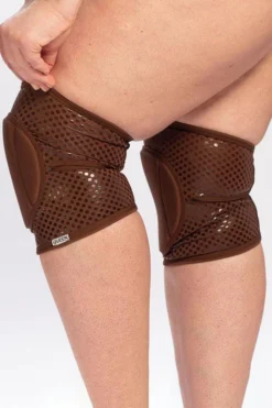 Queen Accessories Queen Grippy Kneepads - Cacao Plus Size Pole Wear